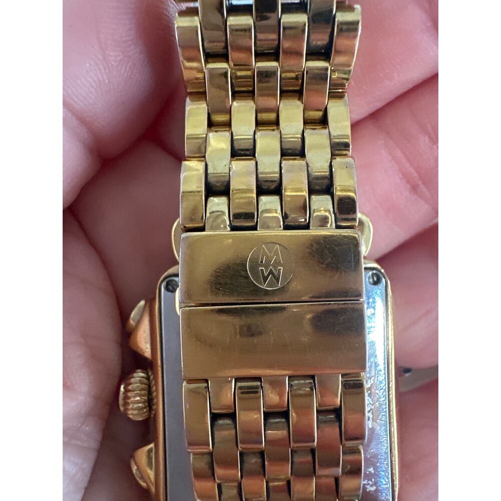 Michele Deco 18K Gold Plated Stainless Steel 33mm Watch - Picture 7 of 10